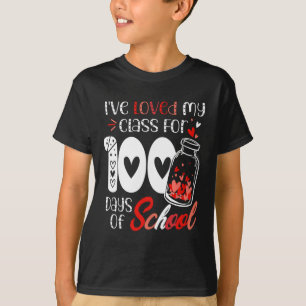 I love my class for 100 days school teacher Valent T-Shirt