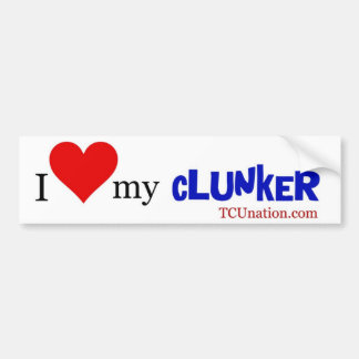 I Love My Clunker - 1 Bumper Sticker