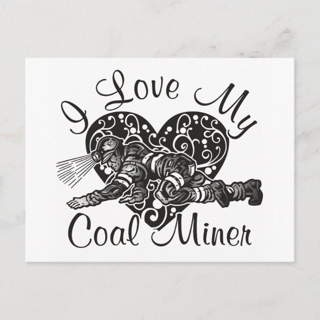 i love my coal miner postcard (Front)