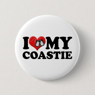 I Love My Coastie 2 Inch Round Button