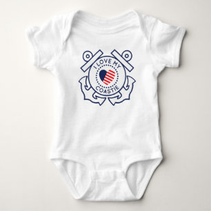 I Love My Coastie Baby Bodysuit