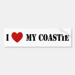 I Love My Coastie Bumper Sticker