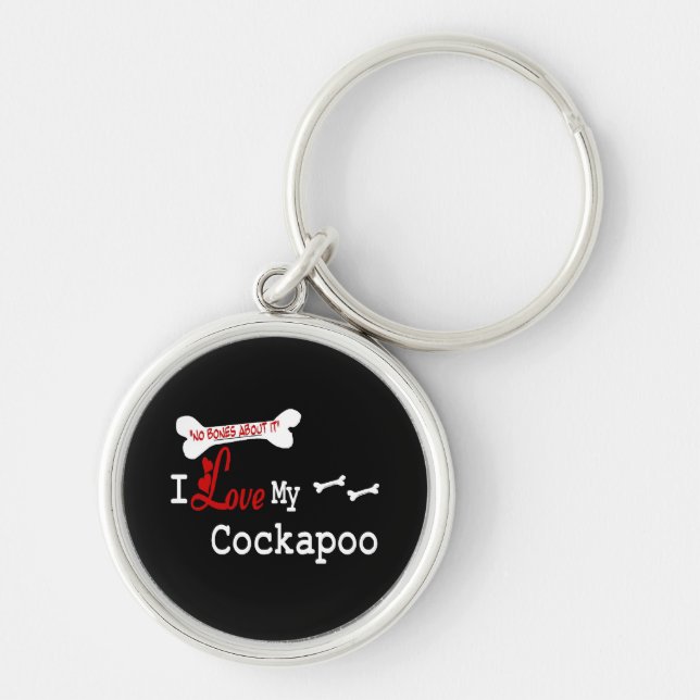 I Love My Cockapoo Keychain (Front)