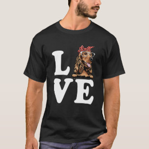 I Love My Cocker Spaniel Bandana Sunglasses Dog Lo T-Shirt