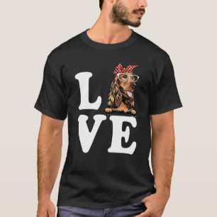 I Love My Cocker Spaniel Bandana Sunglasses Dog T-Shirt