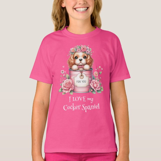 I LOVE my Cocker Spaniel T-Shirt (Front)