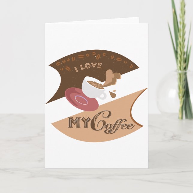 I Love My Coffee Retro Java Card (Front)