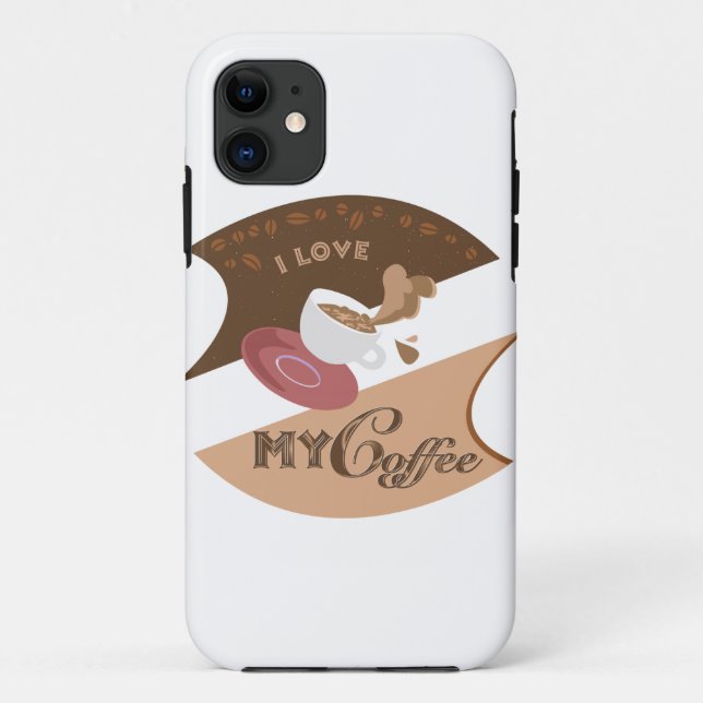 I Love My Coffee Retro Java Case-Mate iPhone Case (Back)