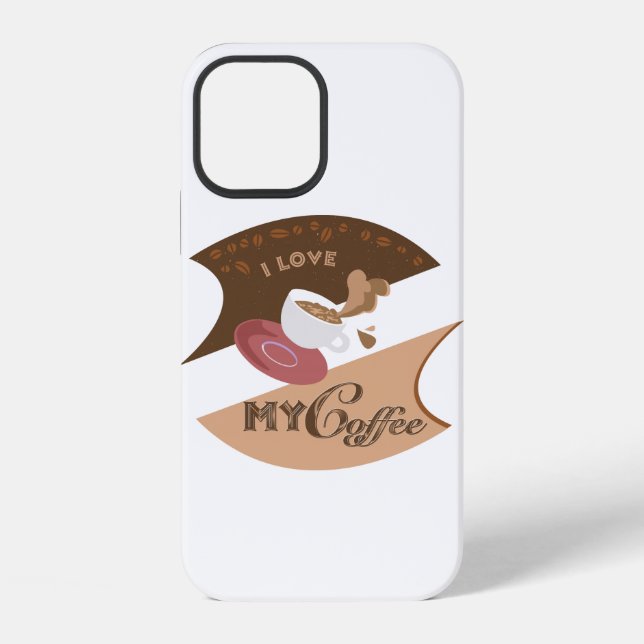 I Love My Coffee Retro Java iPhone Case (Back)