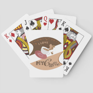 I Love My Coffee Retro Java Playing Cards