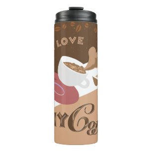 I Love My Coffee Retro Java Thermal Tumbler