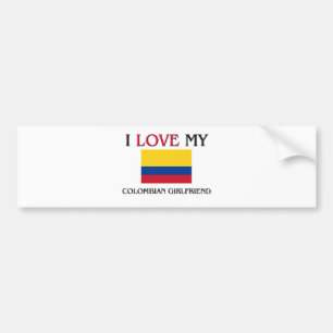 I Love My Colombian Girlfriend Bumper Sticker