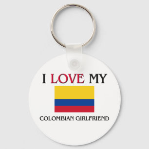 I Love My Colombian Girlfriend Keychain