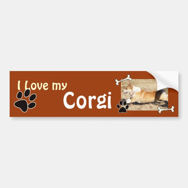 I love my Corgi Bumper Sticker (Front)