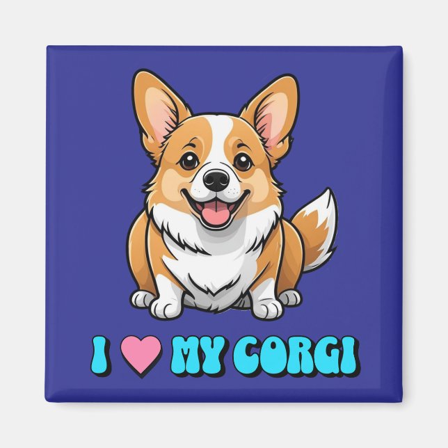 I Love My Corgi Magnet (Front)