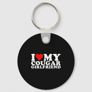 I Love My Cougar Girlfriend I Heart My Cougar Gf Keychain