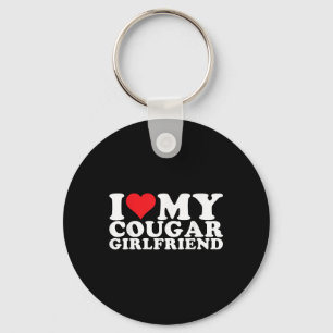 I Love My Cougar Girlfriend I Heart My Cougar Gf Keychain