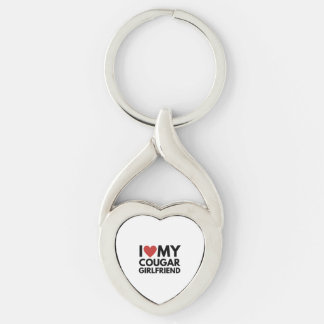 i love my cougar girlfriend keychain