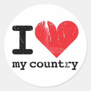 I love my country Sticker