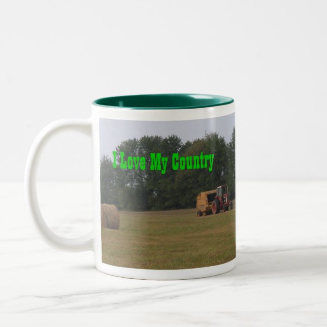 I Love My Country! Two-Tone Coffee Mug (Left)