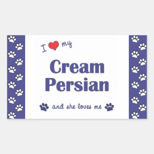 I Love My Cream Persian (Female Cat) Sticker