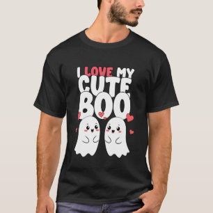 I Love My Cute Boo Tee Halloween Ghost Couples Lov