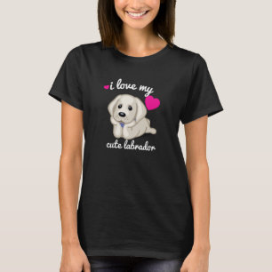 I love my Cute Labrador Black Woman t shirt