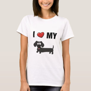 I love my dachshund (black) T-Shirt