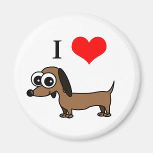 I Love My Dachshund Magnet