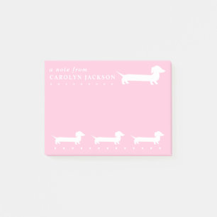 I Love My Dachshund Pretty Pink Post-it Notes