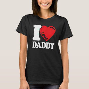 I Love my dad Cute Retro I Love my daddy red heart T-Shirt