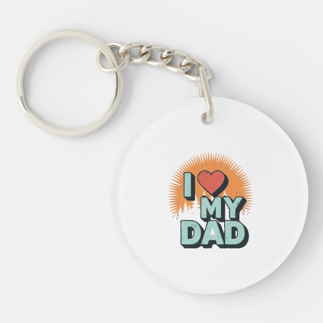 I Love My Dad Keychain – Pocket Gift Idea (Front)