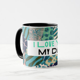 I Love My Dad Modern Art Design Mug