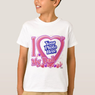 I Love My Dad pink/purple - photo T-Shirt