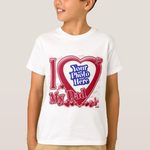 I Love My Dad red heart - photo T-Shirt