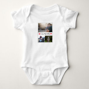 I LOVE MY DADDY BABY BODYSUIT PERSONALIZED PHOTO