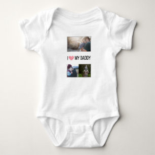 I LOVE MY DADDY BABY CLOTHES CUSTOM PHOTO BODYSUIT