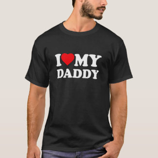 I Love My Daddy Heart Family Grandpa T-Shirt