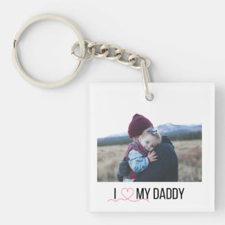 I LOVE MY DADDY KEYCHAIN 2 PHOTO CUSTOM