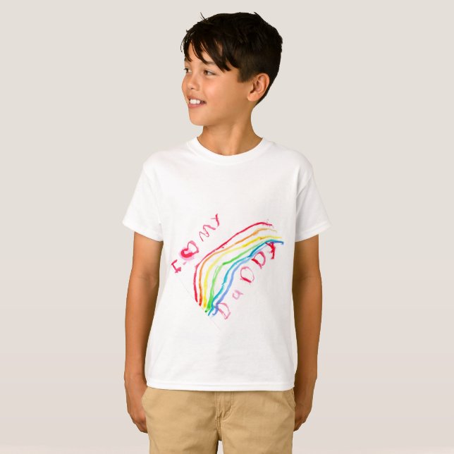 "I Love My Daddy" Rainbow T-Shirt (Front Full)