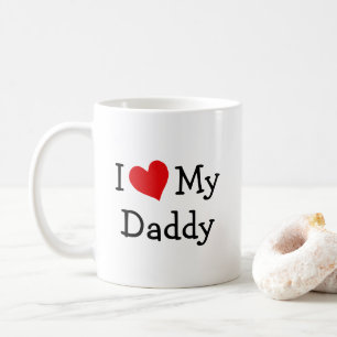 I Love My Daddy Red Heart Photo Coffee Mug