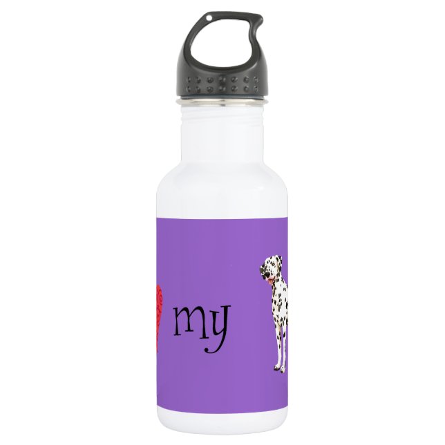 I Love my Dalmatian 532 Ml Water Bottle (Front)