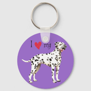 I Love my Dalmatian Keychain