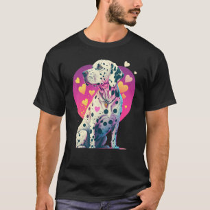 I Love My Dalmation Dog Themed Stuff Valentines Da T-Shirt