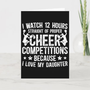 I Love My Daughter Cheer Dad Of A Cheerleader Fath Card
