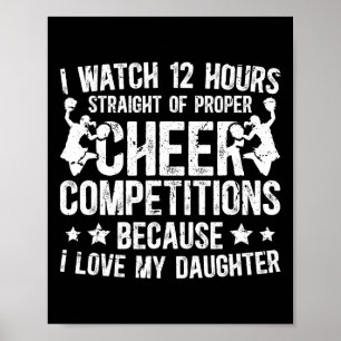 I Love My Daughter Cheer Dad Of A Cheerleader Fath Poster