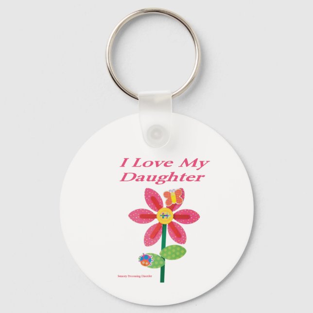 i love my daughter spd keychain (Front)