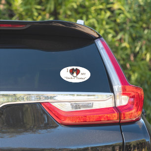 I Love My Decker Terrier Vinyl Decal