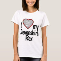 I Love My Devonshire Rex Cat Red Heart Photo Frame