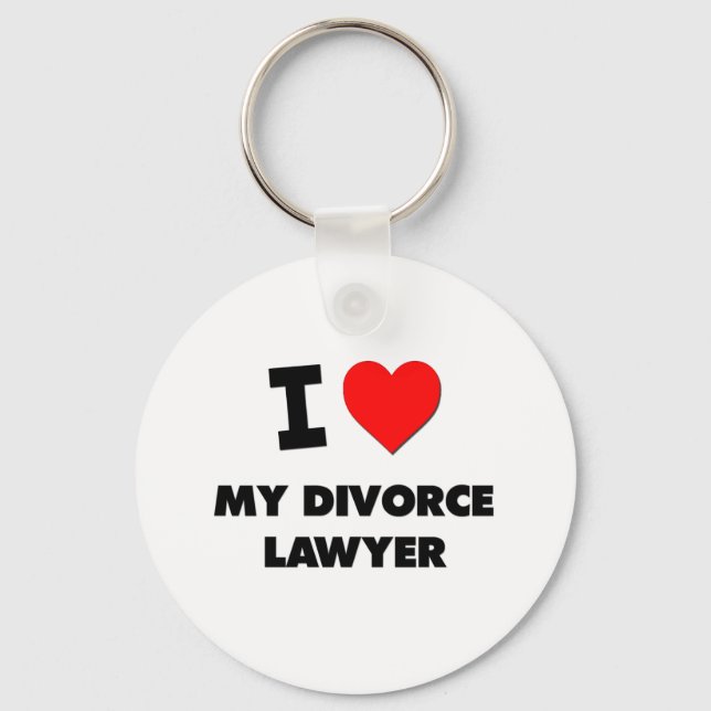 I love My Divorce Lawyer Keychain (Front)